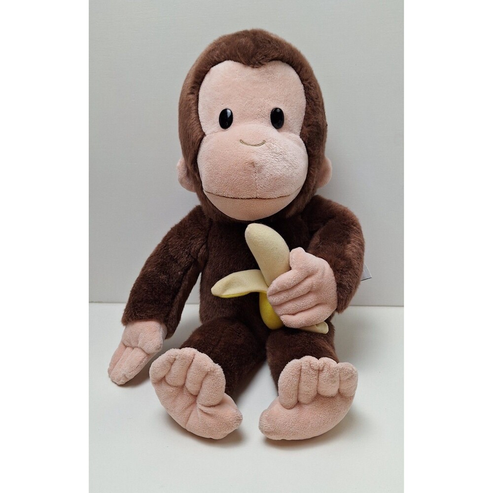 Jumbo 19” Gund Curious George 75th Anniversary Plush Monkey with Banana 4061282